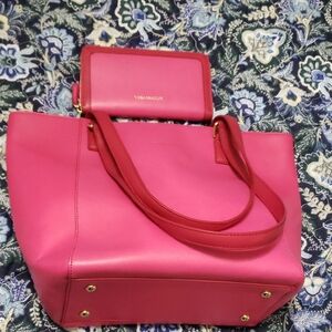 Vera Bradley Hot Pink Tote and Wallet Combo